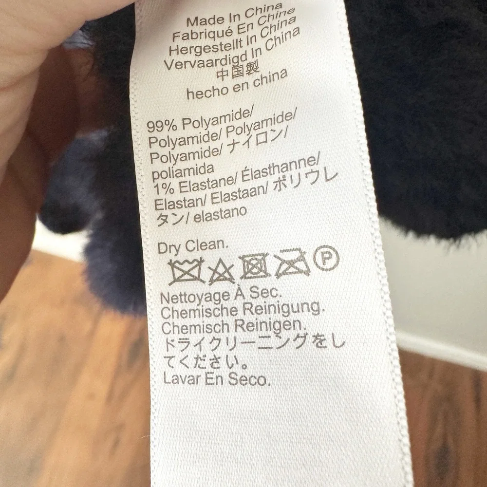 J. Crew Brushed Yarn‎ Fuzzy Knit Cozy Short Sleeve Dress Navy Blue Plus Size 2X